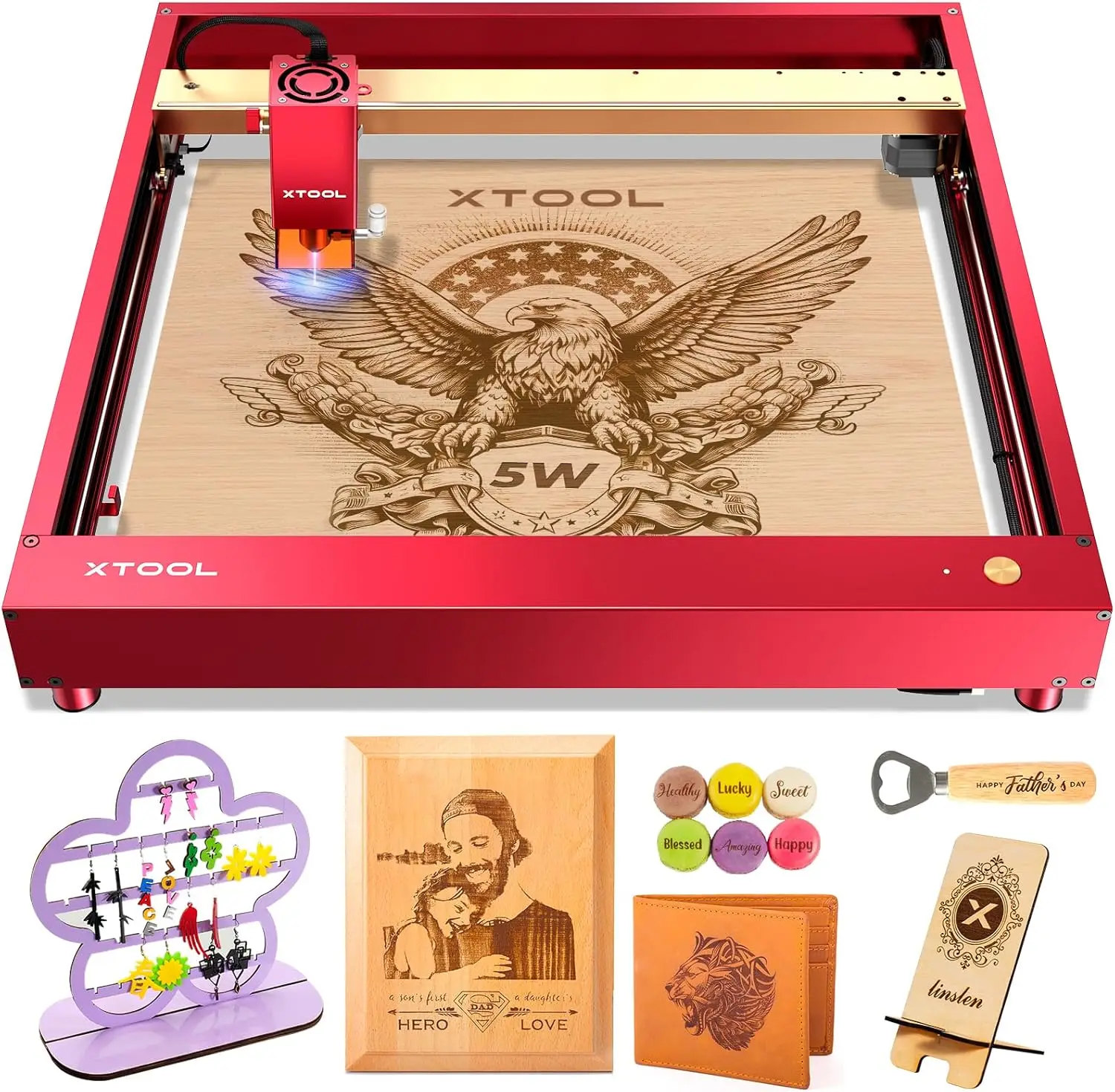 

xTool D1 Pro Laser Engraver, 5W Output Power Laser Engraver and Cutter Machine for Beginners, Higher Accuracy Laser Cutter