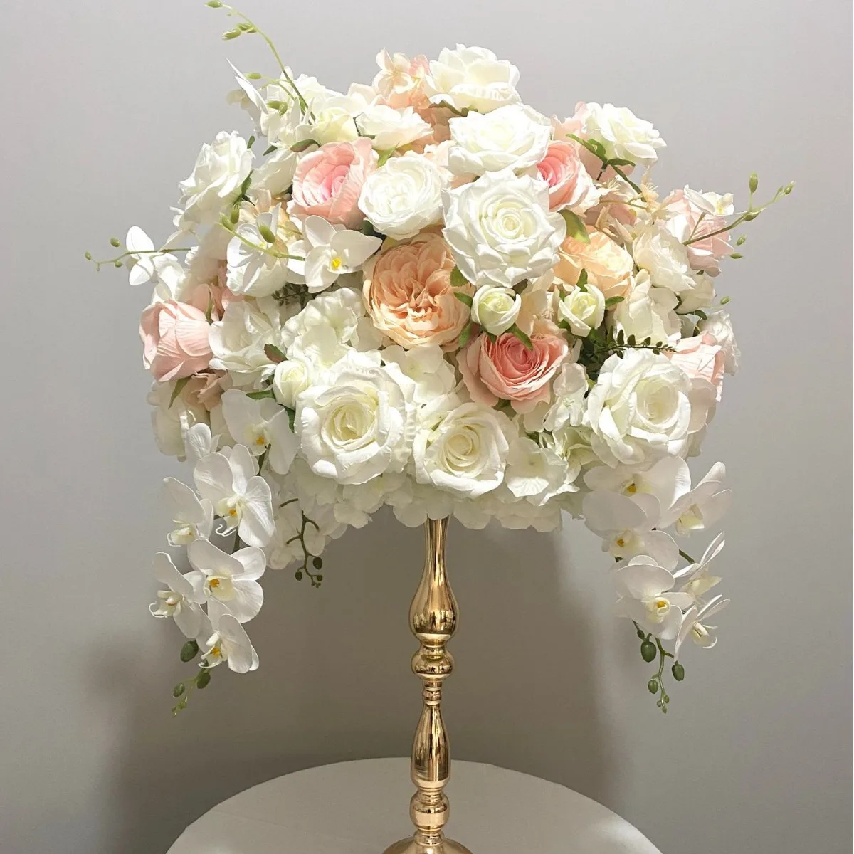 60cm Fake Rose Flower Table Centerpiece Artificial Flower Wedding Backdrop Decoration Table Layout Flower Ball