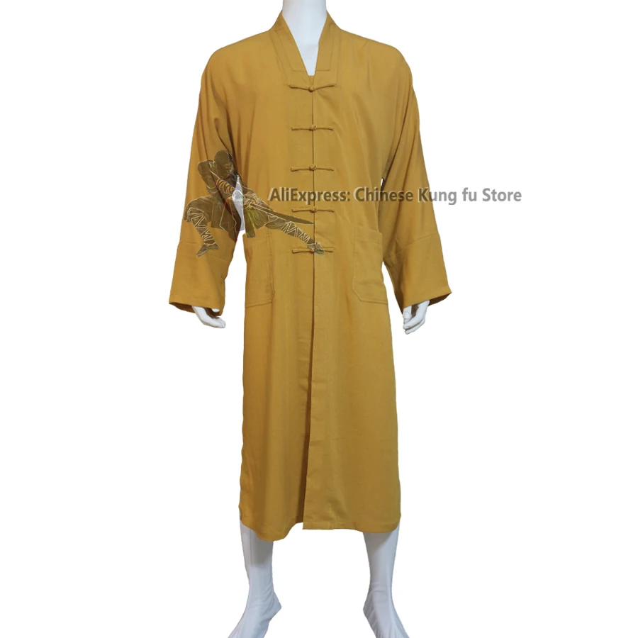 

Custom 25 Colors Cotton Linen Buddhist Monk Robe Wudang Taoist Kung fu Suit Meditation Uniforms