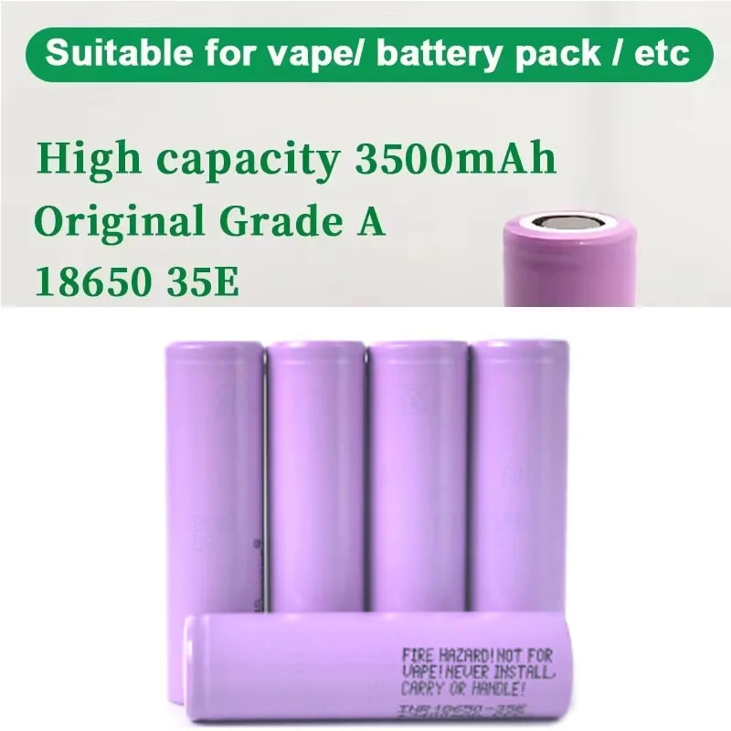 1-20 Stuks Gemaakt In Korea Originele Kwaliteit Een Inr18650 35e 3500Mah 10a Oplaadbare 18650 Lithium Batterijen Voor Batterij Pack