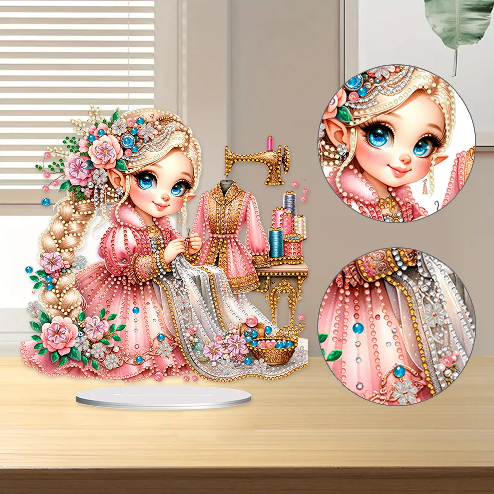 Diamond Painting Tabletop Ornaments Kit for Home Decor DIY Craft with High Quality PVC and Round Diamonds Easy to Complete for Living Room Bedroom Classroom