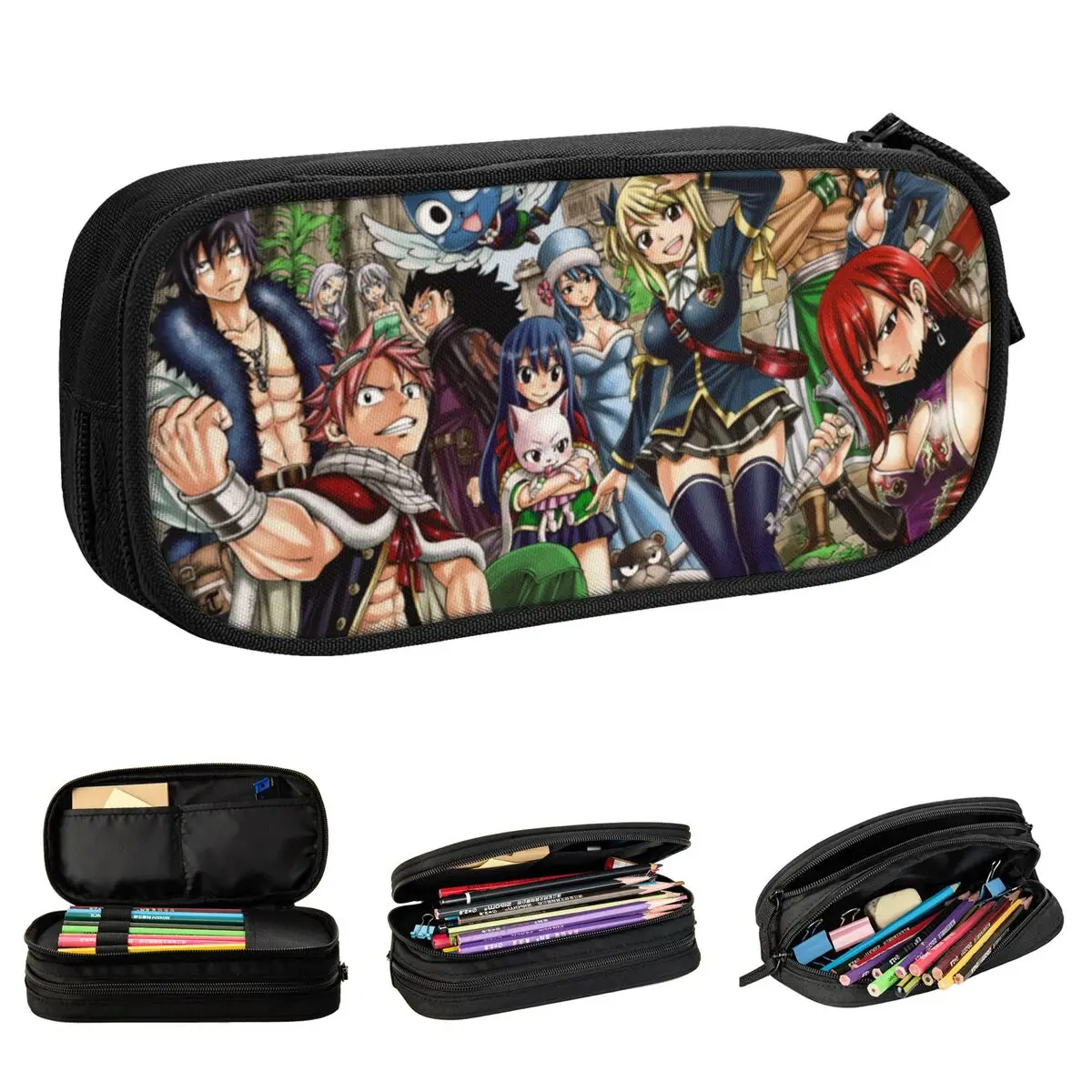 

Fairy Tail Friends Pencil Case Pencilcases Pen Box for Student Large Storage Bag Students School Gift Accessories