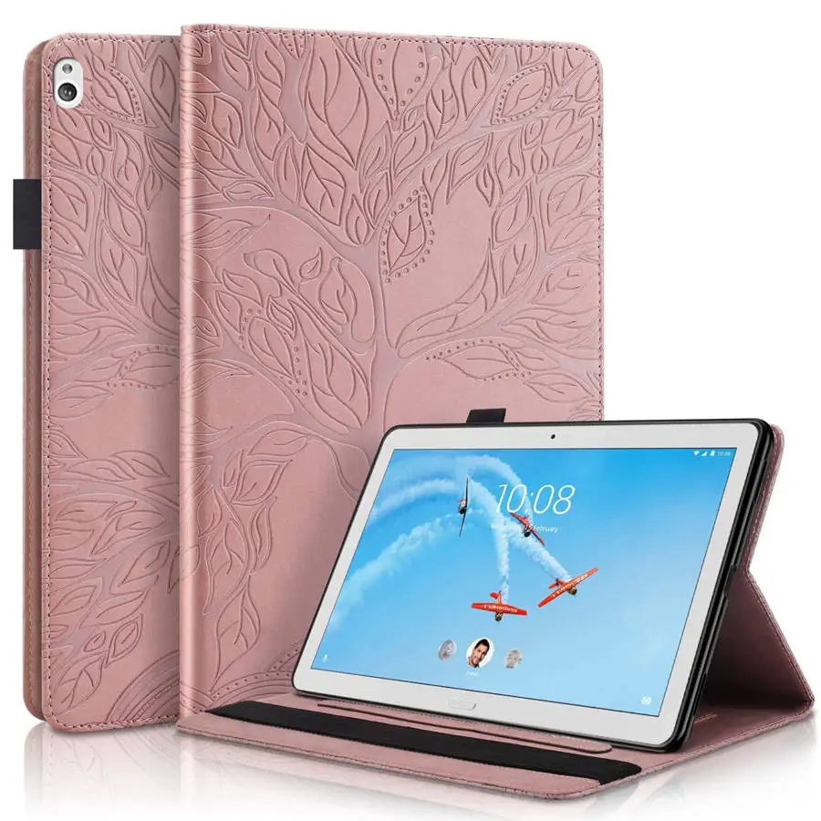 Embossed Life Tree Flip Case For Lenovo Tab P11 Pro Case TB-J706F Wallet Tablet Cover For Lenovo Tab P11 Plus J607F J606F Cover