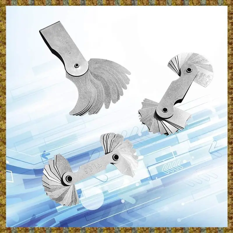 Измеритель радиуса F-F из нержавеющей стали, портативный вогнутый выпуклый инструмент для измерения внешней дуги, набор измерений радиуса (5 шт.)