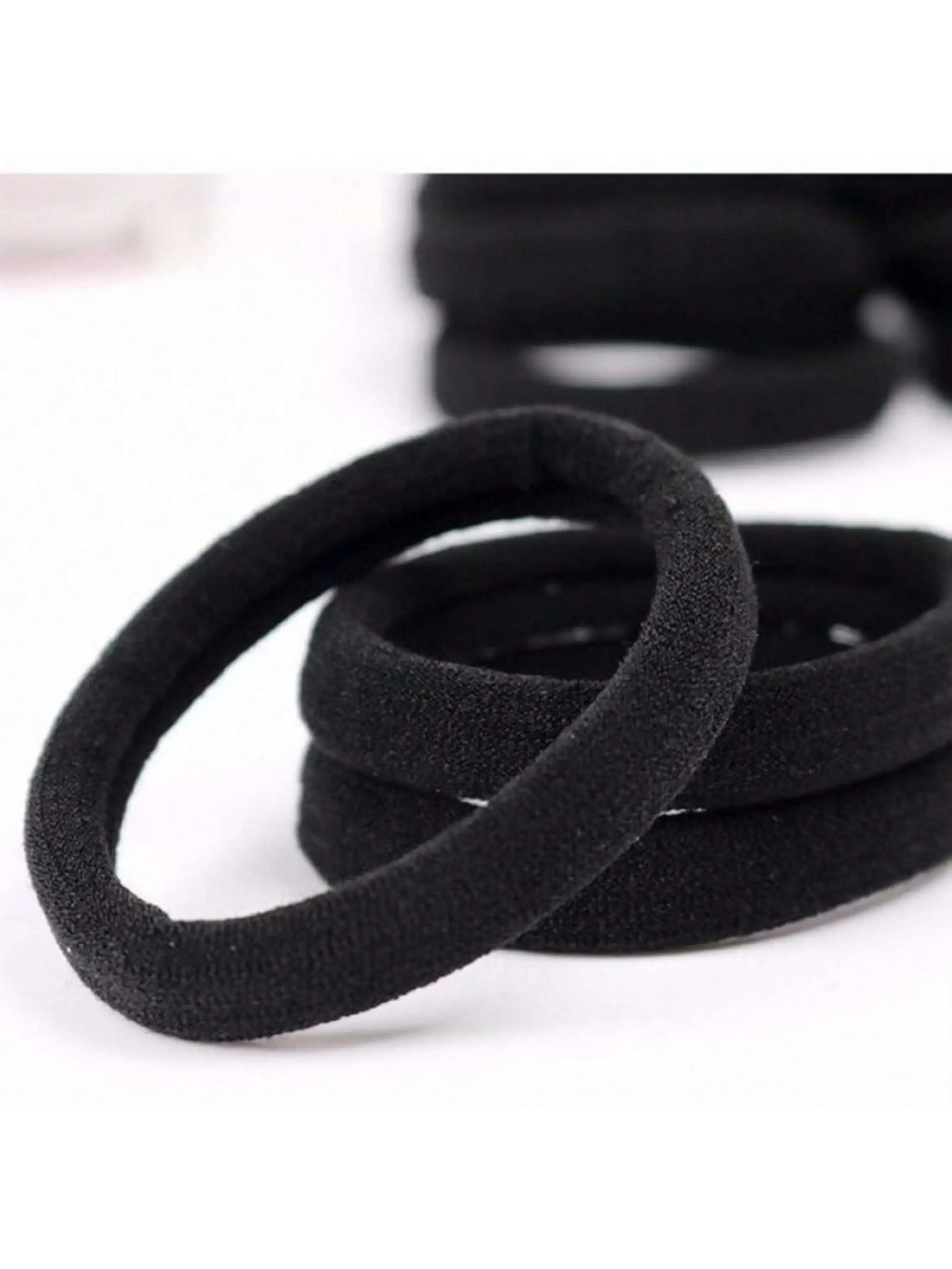 100pcs High Elasticity Hair Ties Set For Women, New Style Elastic Headbands, Rubber Bands, Black Hair Tie Holder Silk bonnet