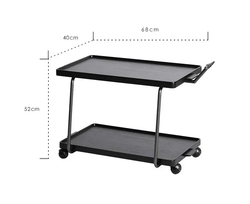 Medieval movable trolley, sofa storage small side table, household coffee table dining car