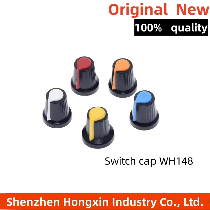 

10-50pcs AG2 switch cap WH148 plastic knob plum blossom handle 15X17mm handle 6MM potentiometer amplifier