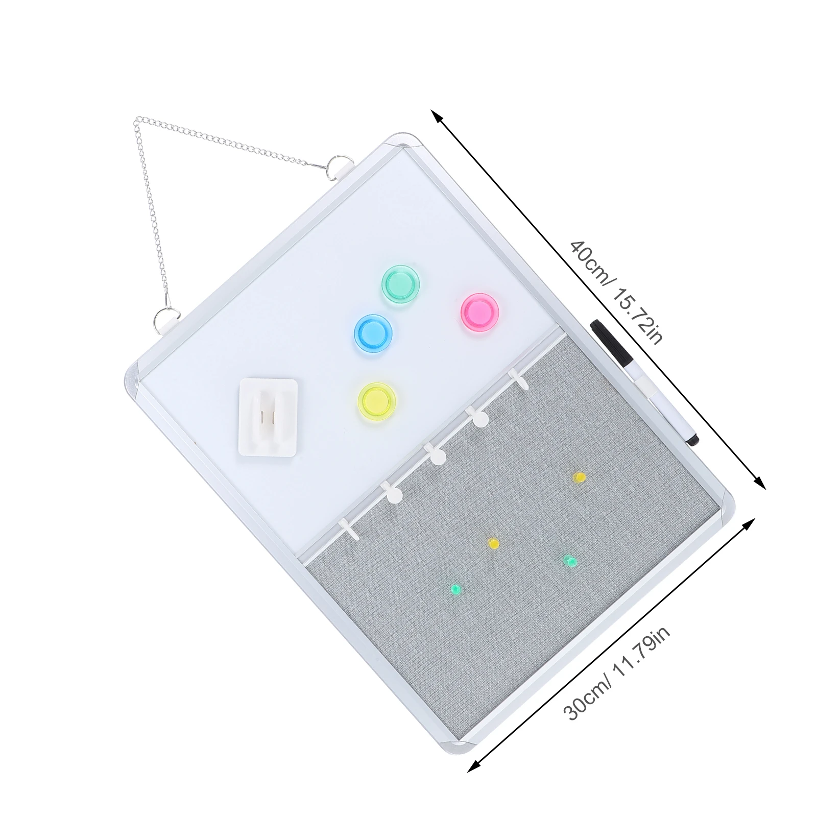 1 مجموعة السبورة نشرة مزيج الجافة محو ورأى لوحة إبرية الحائط للمنزل مكتب الفصول الدراسية إطار من الألومنيوم قابلة لإعادة الاستخدام