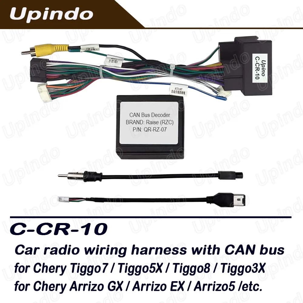 

Android Radio Wiring Harness Power Cable Connector CAN Bus Decoder Head Unit Adapter for Chery Tiggo Arrizo 3X 5 5X 7 8 GX EX