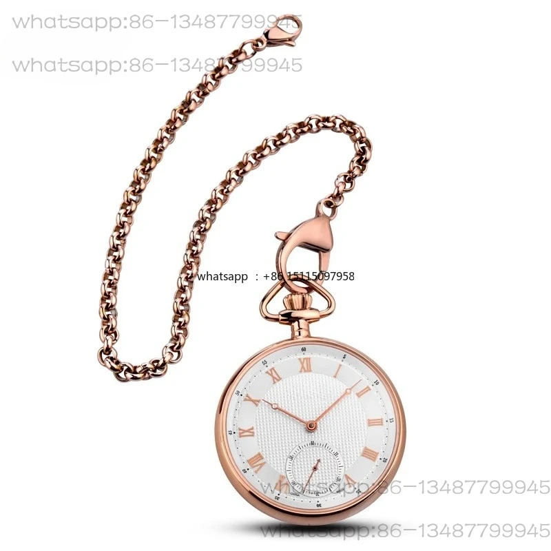 Retro mechanical men's watch steel belt niche simple pocket watch M3600S