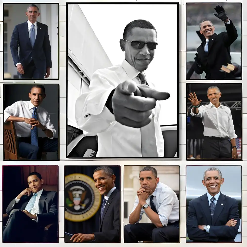 Statesmanlike Celebrity B-Barack Hussein Obama Poster Wall Art Print Decorative Mural Home Decor Gift Unframed