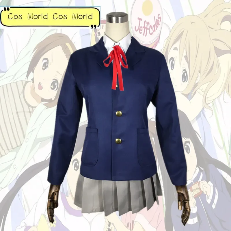 

Anime K-ON ! cos Man Woman Cosplay Jk College Uniform Costume Full Set Shirt + Jacket + Skirt + Bow Tie