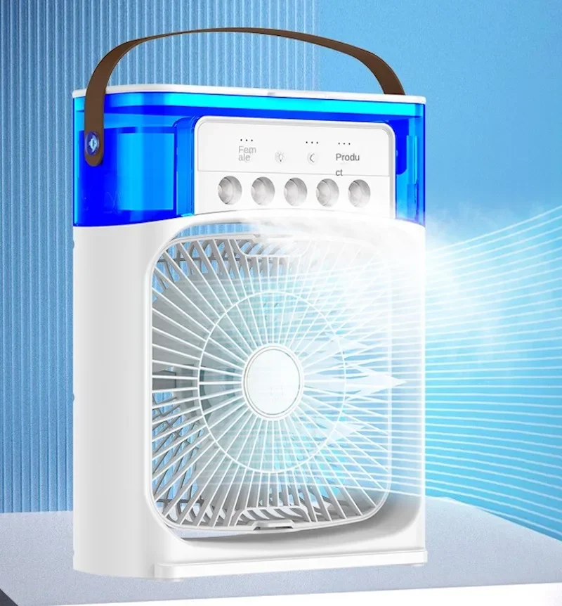 

3 Speed Fan Portable Humidifier Fan AIr Conditioner Household Small Air Cooler Hydrocooling Portable Air Adjustment For Office