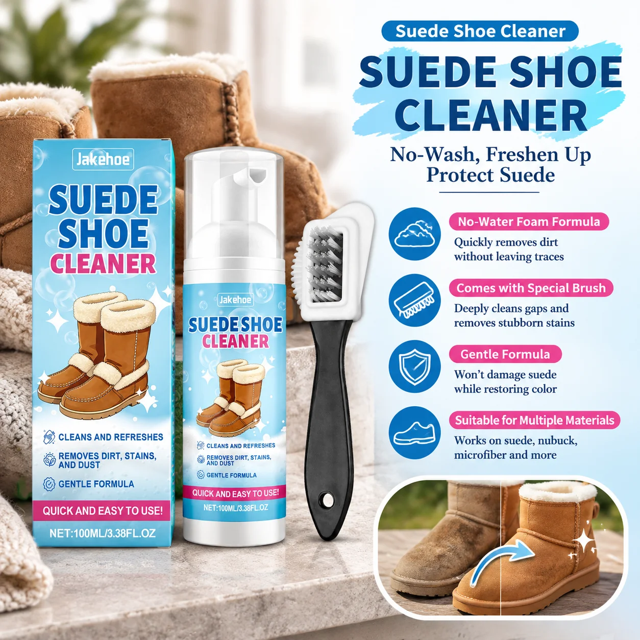 Suede Cleaner for Shoes Nubuck - Sneaker Care Spray review and price