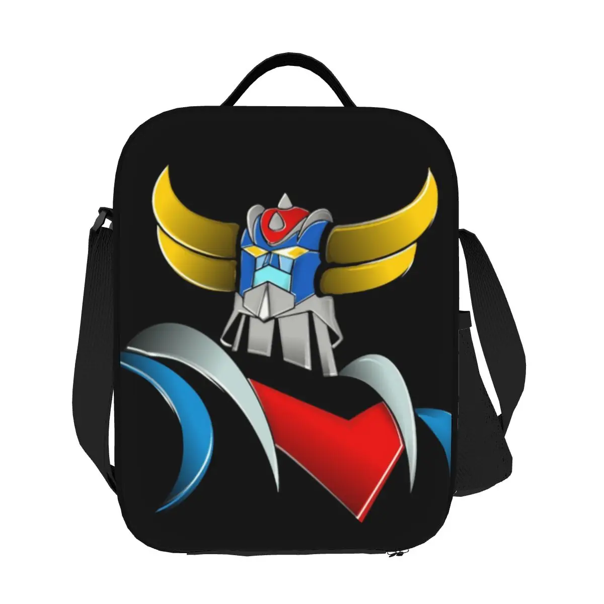 Custom Goldorak Ufo Robot Grendizer Insulated Lunch Tote Bag for Women Resuable Thermal Cooler Food Bento Box School