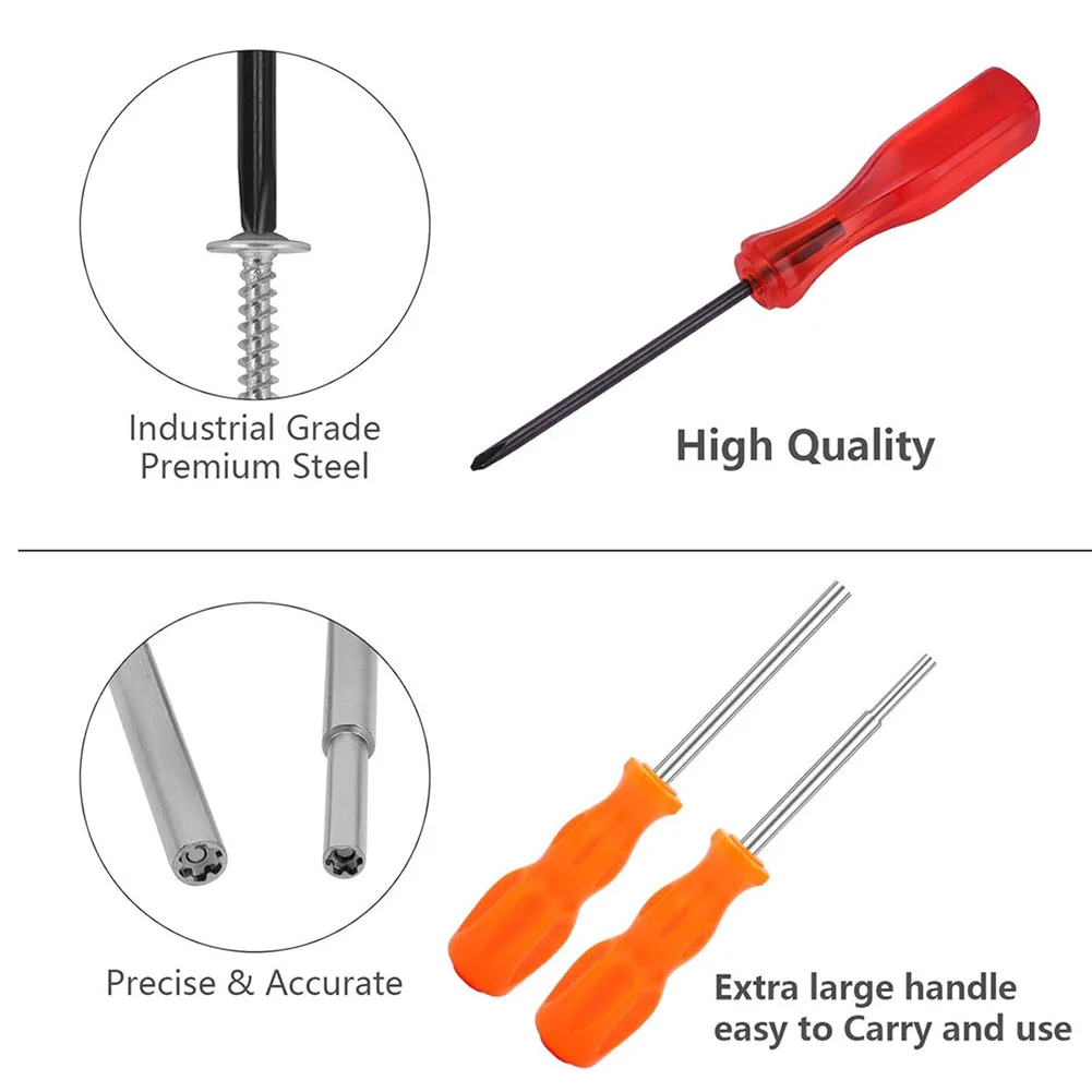 Screwdriver For SFC For N64 Repair Tool 3pcs 3.8mm And 4.5mm Security Screwdriver Gamebit Hand Tool Accessories Metal