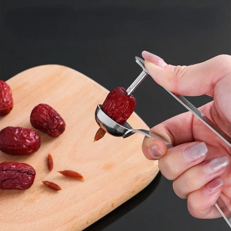 Cherry Core Remover Stainless Steel Multifunctional Jujube Pitting Device Enucleator Household Kitchen Gadget Tools