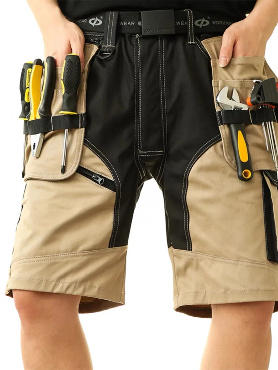 Pantaloncini da lavoro per uomo abbigliamento da lavoro con tasche multifunzionali pantaloncini da lavoro pantaloni Cargo pesanti da uomo pantaloni