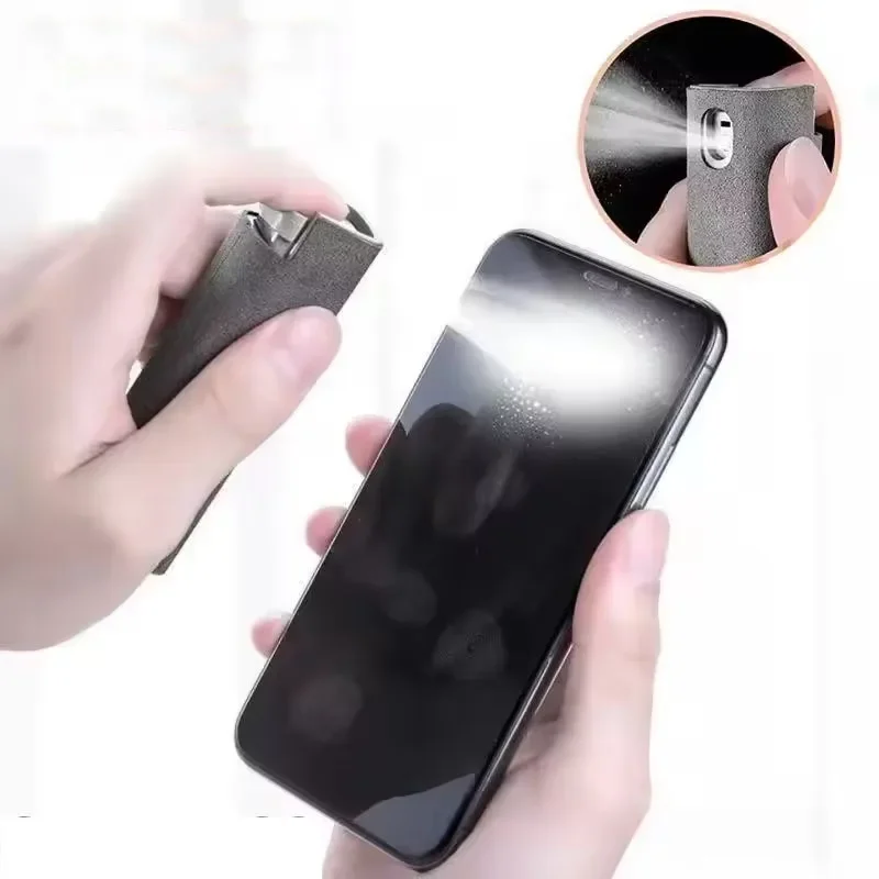 2in1 Microfiber Screen Cleaner Spray Bottle Set Mobile Phone Ipad Computer Microfiber Cloth Wipe Iphone Cleaning Glasses Wipes image 2
