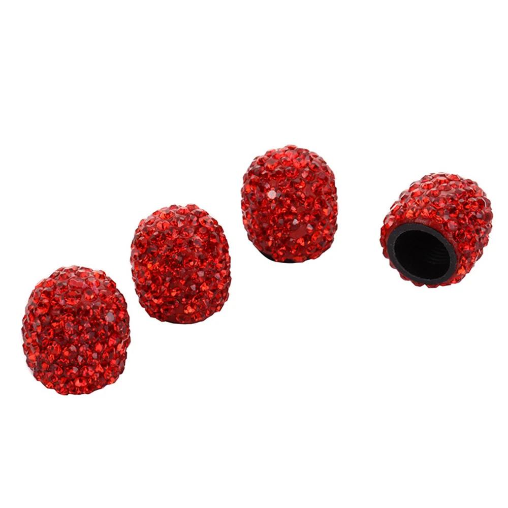 4 Stuks Autoband Ventieldoppen Diamant Glanzend Stofdicht Wiel Klepdeksel Voertuig Bling Kristallen Ventiel Auto Styling Accessoires