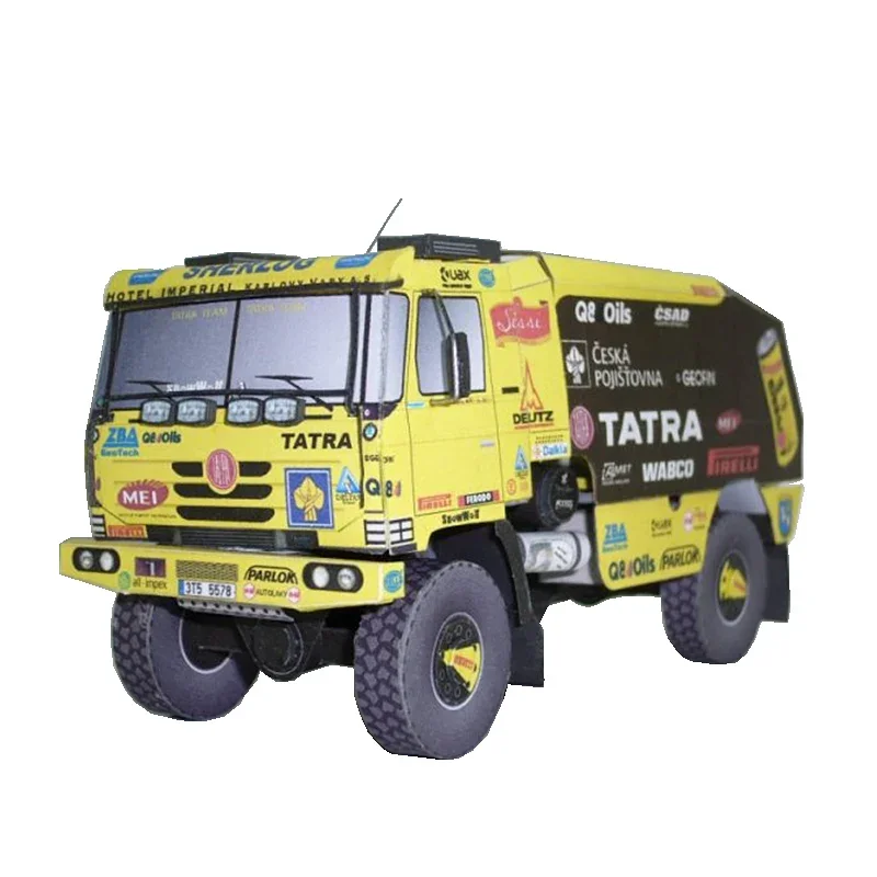 Tatra 815 2008 Truck 1:53 Dakar Rally Origami Art Folding 3D Paper Model Papercraft DIY Teens Adult Handmade Craft ZX-046