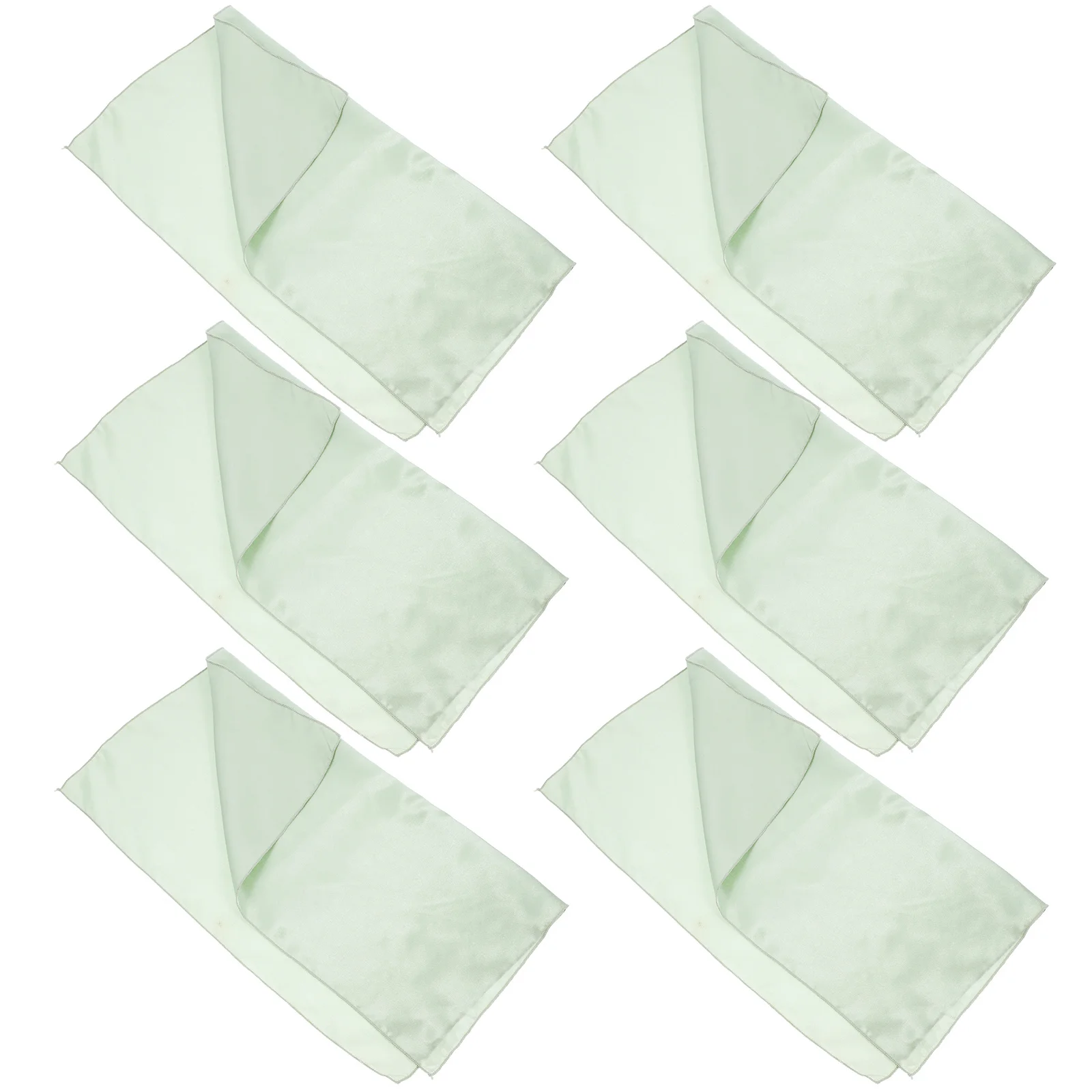 

6Pcs Satin Cloth Napkins Dining Table Solid Color Reusable Soft Fabric Washable Napkins for Wedding Party Festival