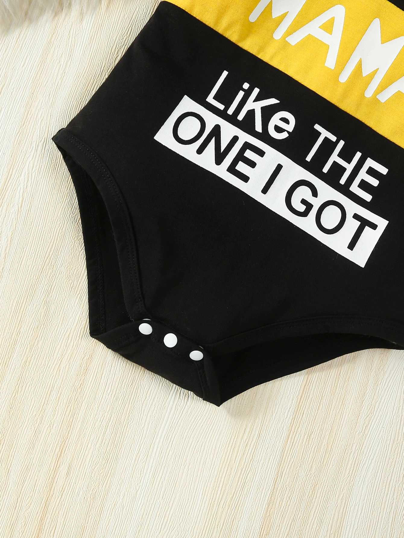 2-teiliges Set für Babys, Jungen, Frühling/Herbst, langärmeliger Body mit Buchstabenmuster und Strickhose mit Rissen – Detail 6