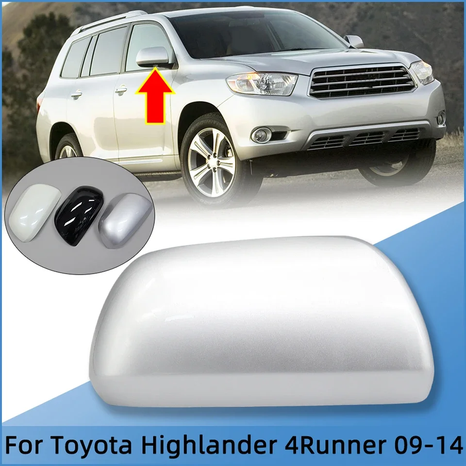 

For Toyota Highlander 4Runner Kluger 2009 2010 2011 2012 2013 2014 Rearview Mirror Cover Cap Door Outside Lid Housing Shell