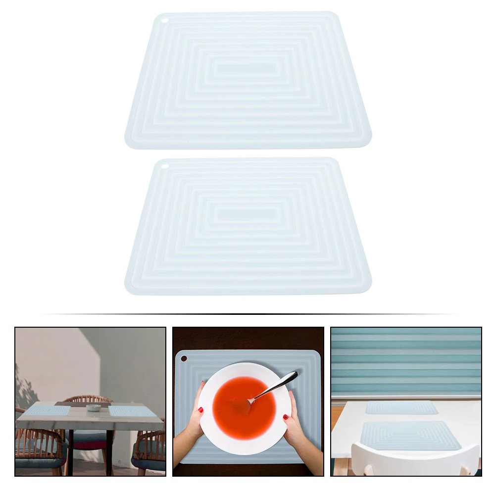 

2 Pcs Heat Pad Pot Holders and Pan Protectors Silica Gel Thick Silicone Trivets