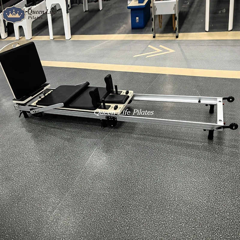 High End Luxury Portable Foldable Sliding Bed Aluminum Alloy Folding Pilates Reformer Machine for Yoga Studio