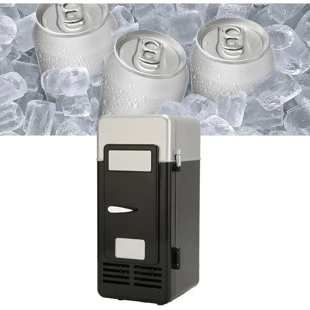 Mini refrigerador USB, refrigerador y calentador de mesa compacto portátil, poco ruido 360 °   Oficina Ideal Refrigeración Semiconductora Circulación