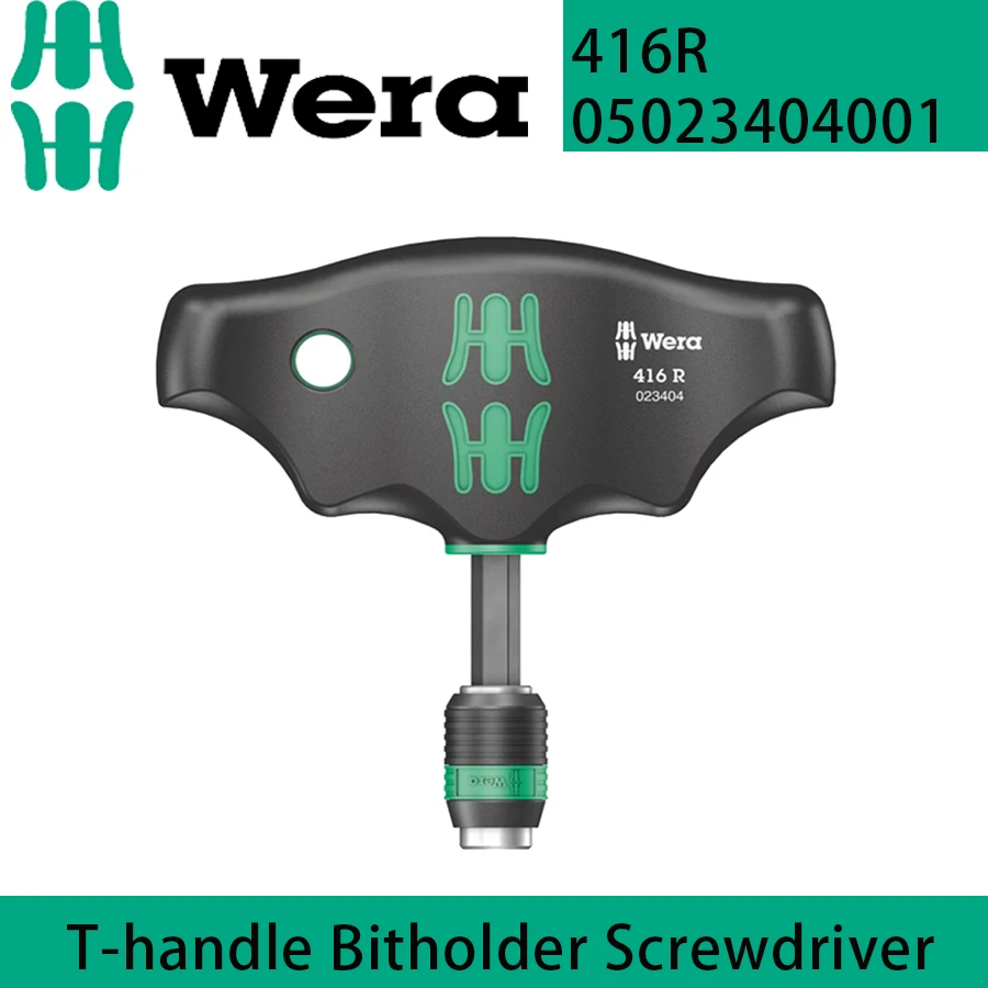 Wera 05023404001 416R T-handle Bitholder Screwdriver with 1/4\