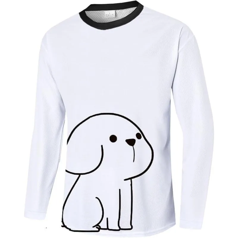 2025 New 3D Printed Off-road Motorcycle Long Sleeved T-shirt, Suitable for Various Outdoor Sports Such As Hiking and Fishing