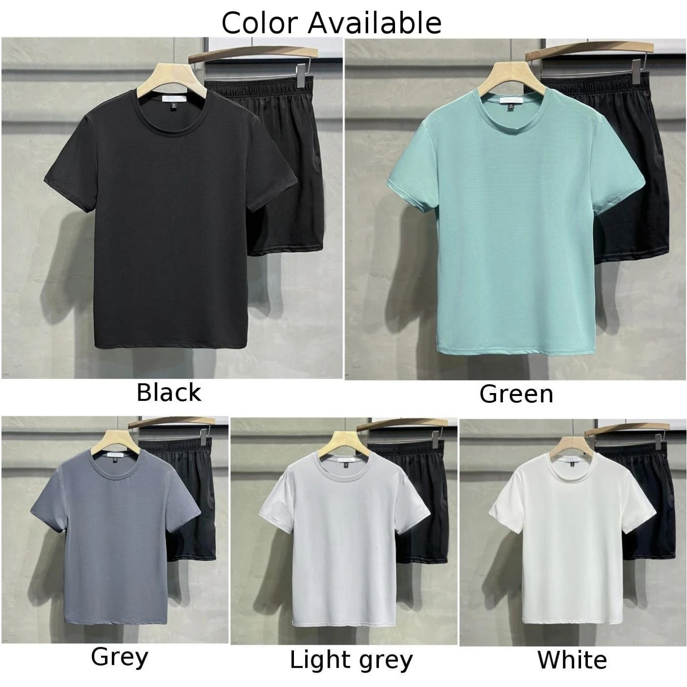 Camiseta de malha de manga curta masculina, respirável, tops versáteis, moda verão