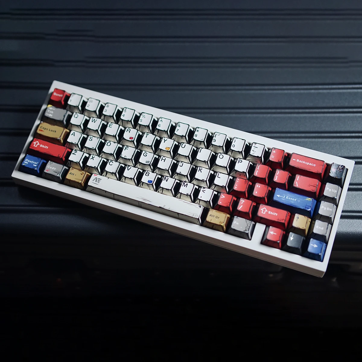 

141 Keys Aifei Comic Mixed Light Keycaps for Mechanical Keyboard PBT Dye Sublimation Cherry Height GK61 Anne Pro 2 AULA F75