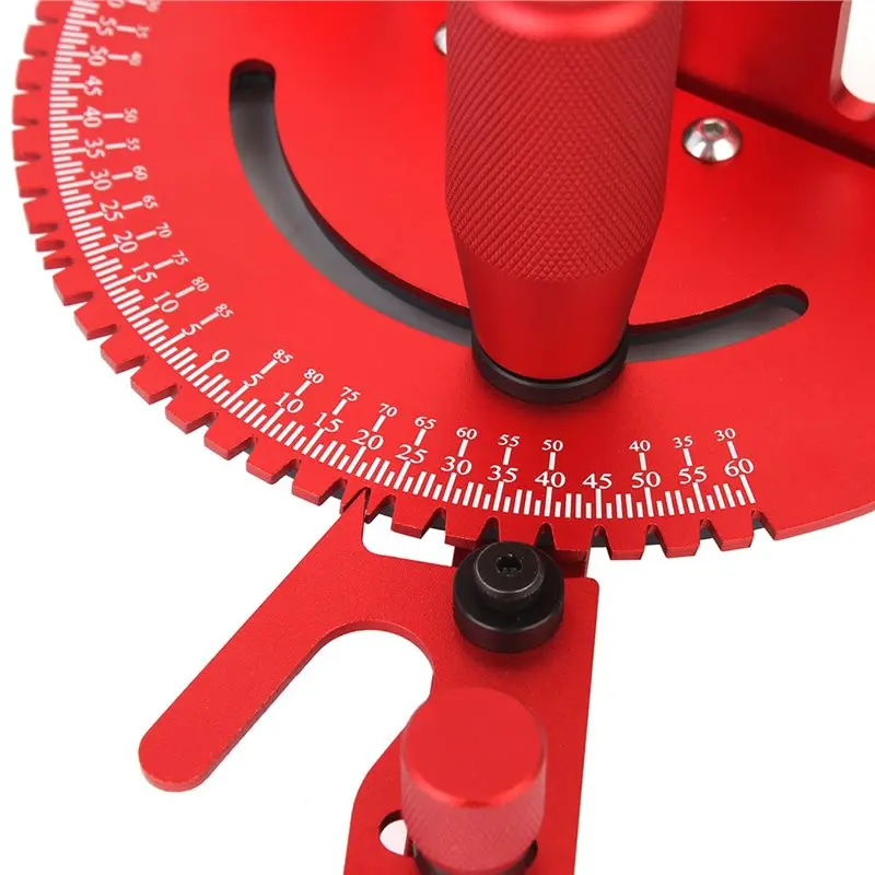 AAAN-Sawing Assembly Ruler Red Miter Gauge Aluminum Alloy Handle Benches Table Saw Router Woodworking Tools