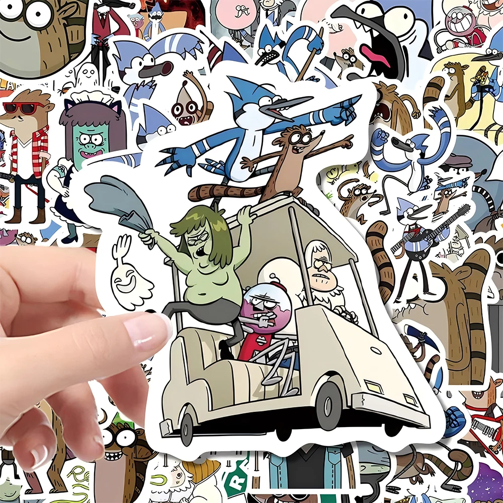 10/30/53pcs Funny TV Regular Show Anime Stickers Decals DIY Phone Case Notebook Scrapbooking Waterproof Cool Cartoon Kid Sticker