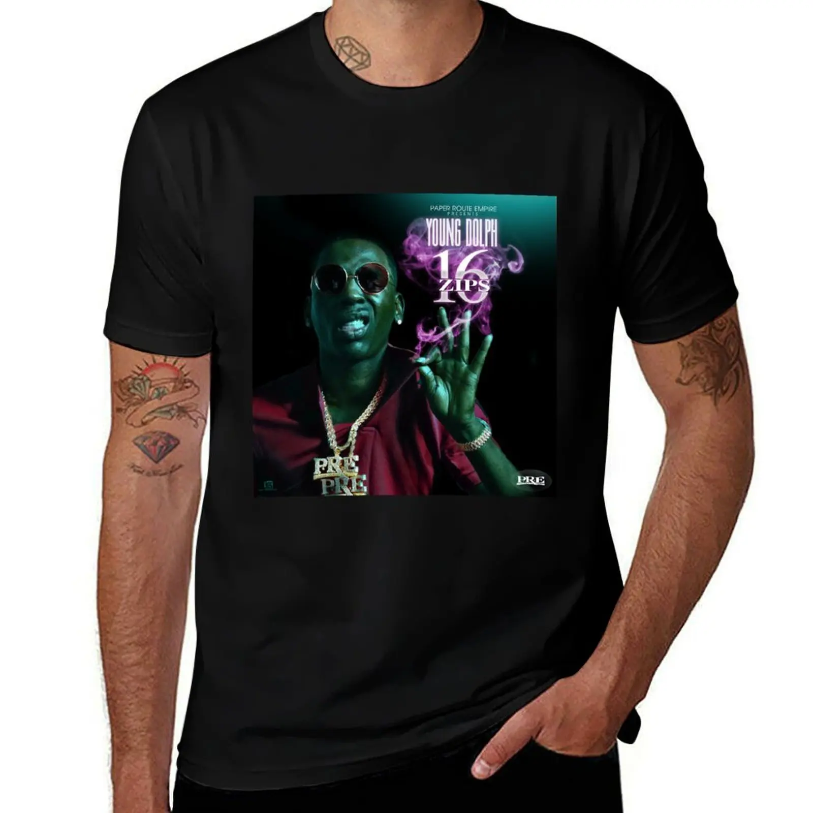16 Zips - Young Dolph T-Shirt Work Wear Breathable Tee T-Shirt