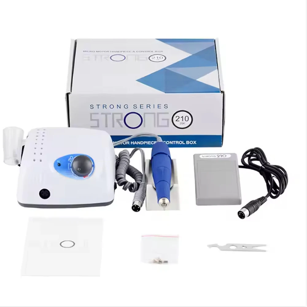 

Professional Dental Micro Motor Drill 35000 RPM 65W Polishing and Grinding Machine with Bits Set for Gel Work