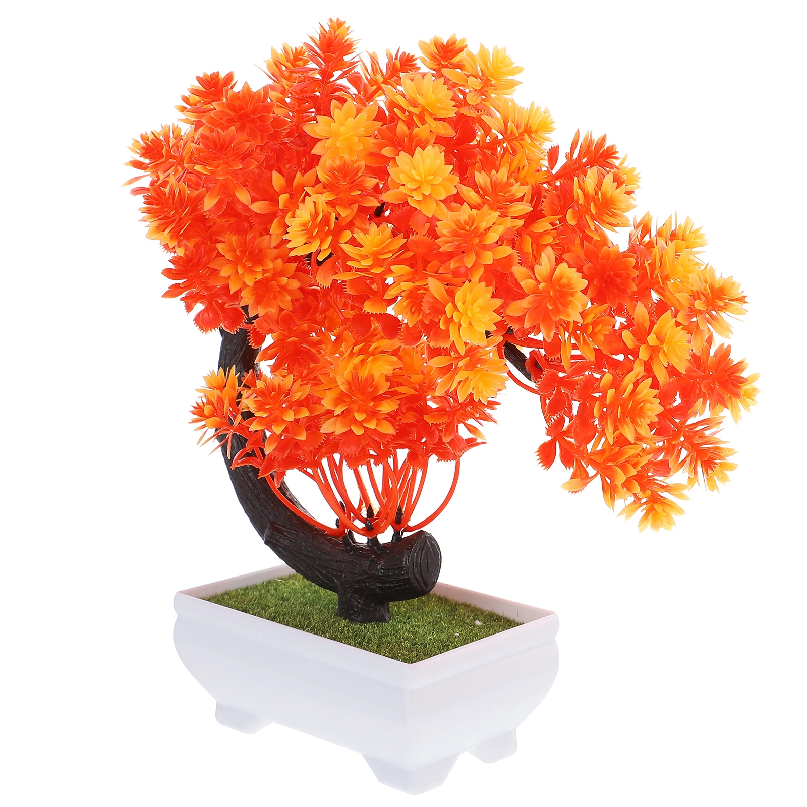 

Artificial Potted Plant Decor Simulation Green Plants Plastic Bonsai Desktop Vase Toy Decorative Tree for Home Office Lifelike