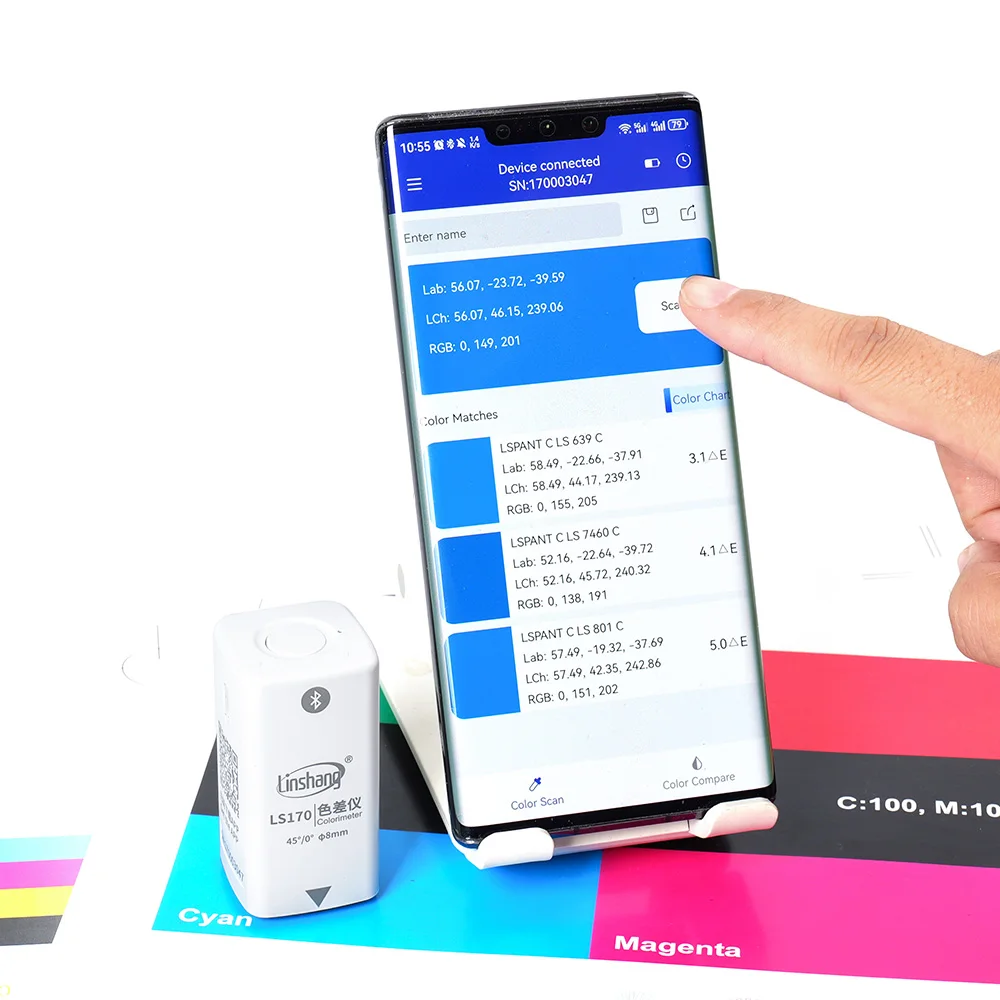 

Factory Price LS170 Colorimeter 45/0 Pantone NCS RAL Color Matching Digital Colorimeter for Printing