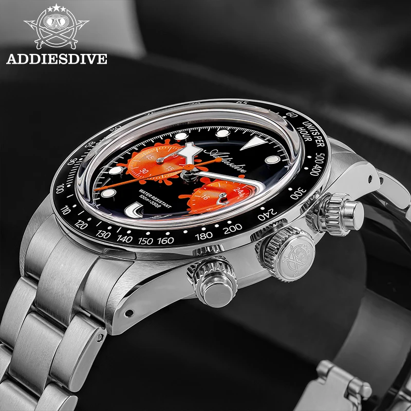 

ADIESDIVE reloj hombre Luxury Men's Chronograph Watch 40mm 10Bar Diver VK64 “Paint Bucket” BGW9 Luminous Quartz Watches