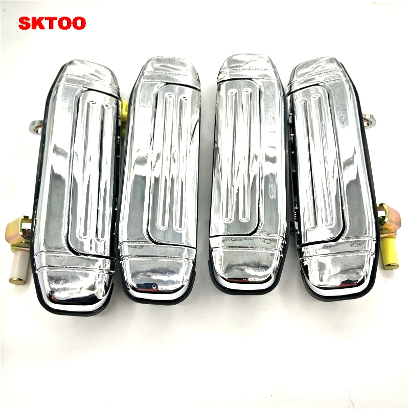 4PCS For Mitsubishi Pajero 2 Accessories Chrome Door Handle V31 V32 V33 V43 V44 V45 V46 1991-1999 1996 1998 1992 Sticker Car Sty