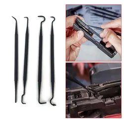 4pcs Multipurpose Car Detailing Cleaning Tool Nylon Picks Pick Double-headed Hook Car Clean Accessories Auto Detailing Tools