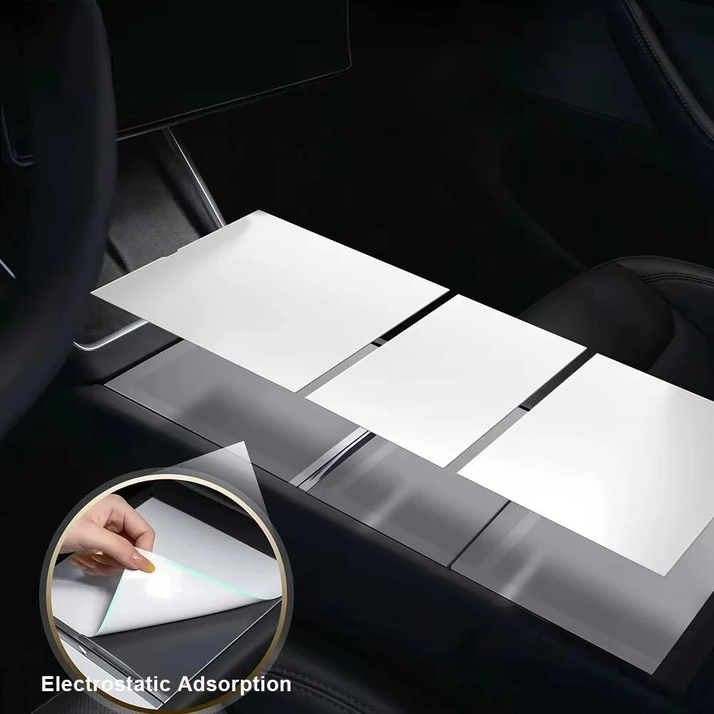 For Tesla Model Y Juniper Car Central Control Panel Electrostatic Adsorption Protective Patch Model 3 Highland Console Protector