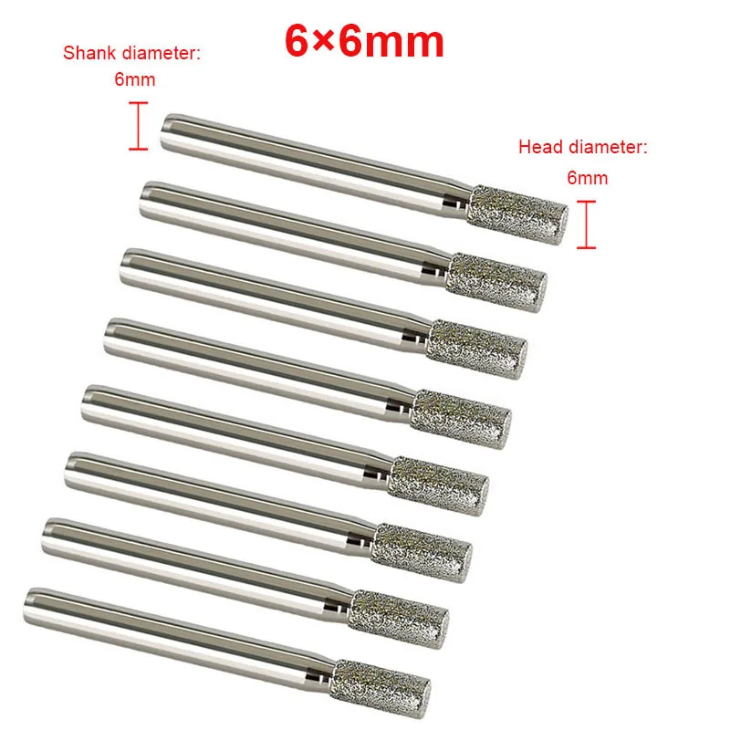 3mm-20mm Steinschleifkopf mit 3/6mm Schaft für Dremel Rotationswerkzeug zum Schleifen und Schnitzen von Steinen und Edelsteinen – Detail 15