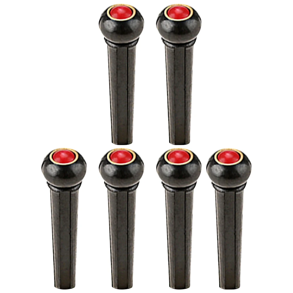 

6pcs Guitar String Pegs Plastic Durable Practical Replacement Bridge Pins Acoustic Guitar Parts Gifts