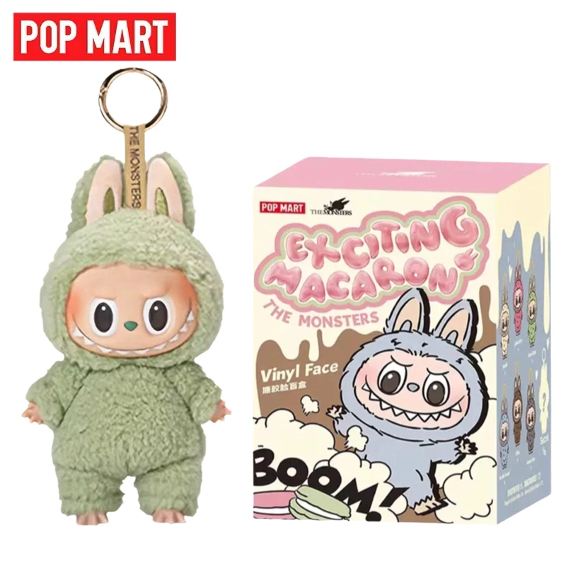 POP MART LABUBU Heartbeat Macaron eerste generatie vinyl gezicht serie hanger pluche pop blinde doos trendy handgemaakt cadeau