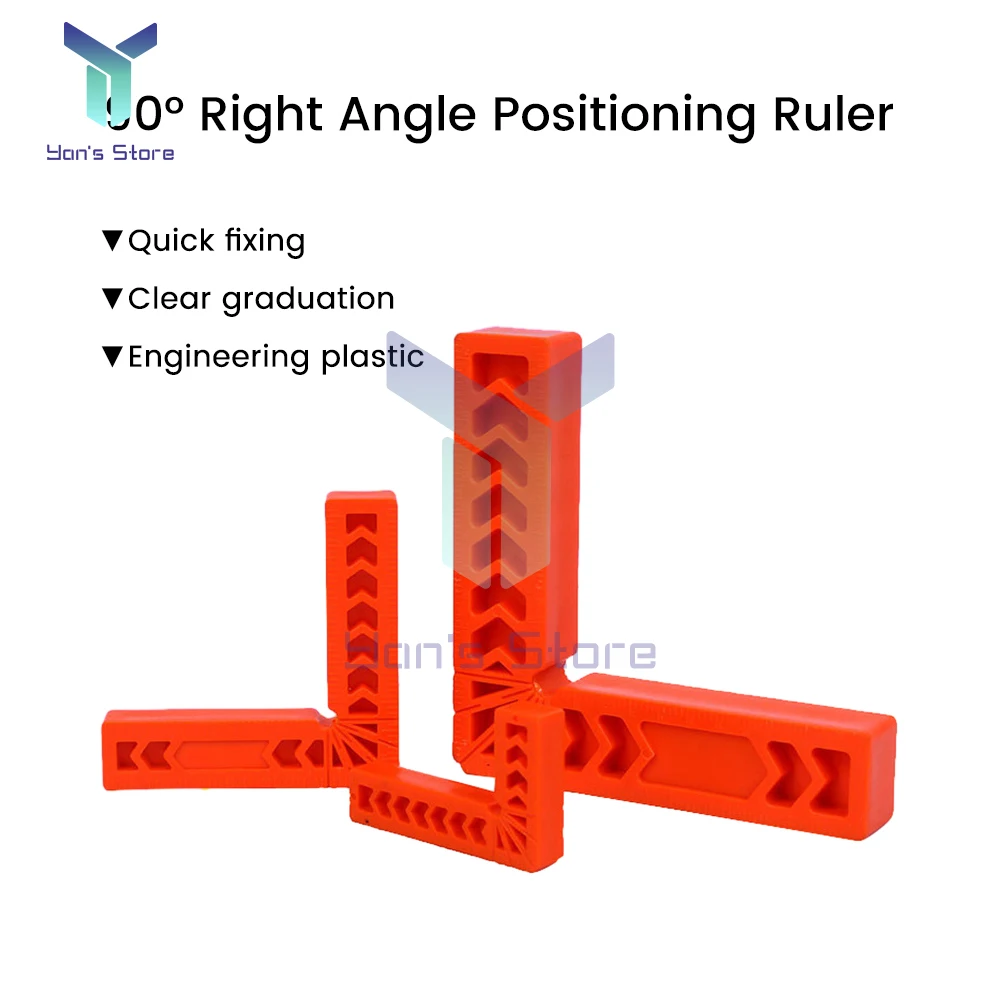 1Pcs Plastic Right Angle Ruler Holder 90 Auxiliary Positioner Tool Overline L-Shaped Spacer Fixed Angle Gripper Woodworking Tool