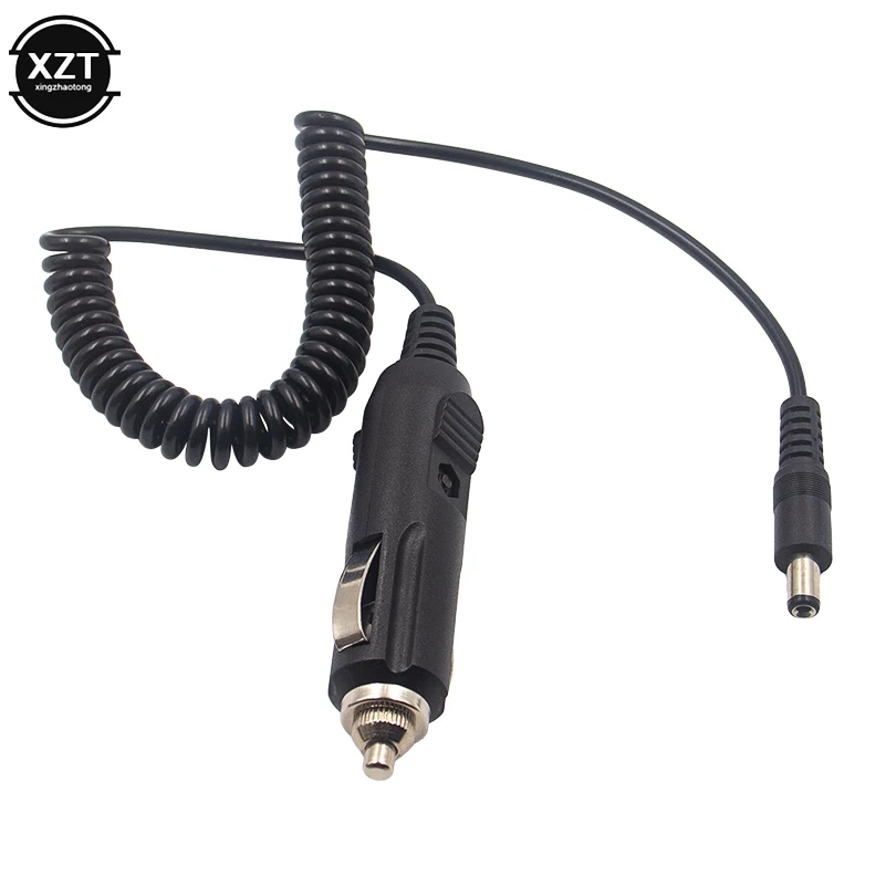 Enchufe portátil para encendedor de cigarrillos de coche, conector macho de CC de 1,5mm x 5,5mm, Cable de extensión de cargador de corriente, 2,1 M, 12V